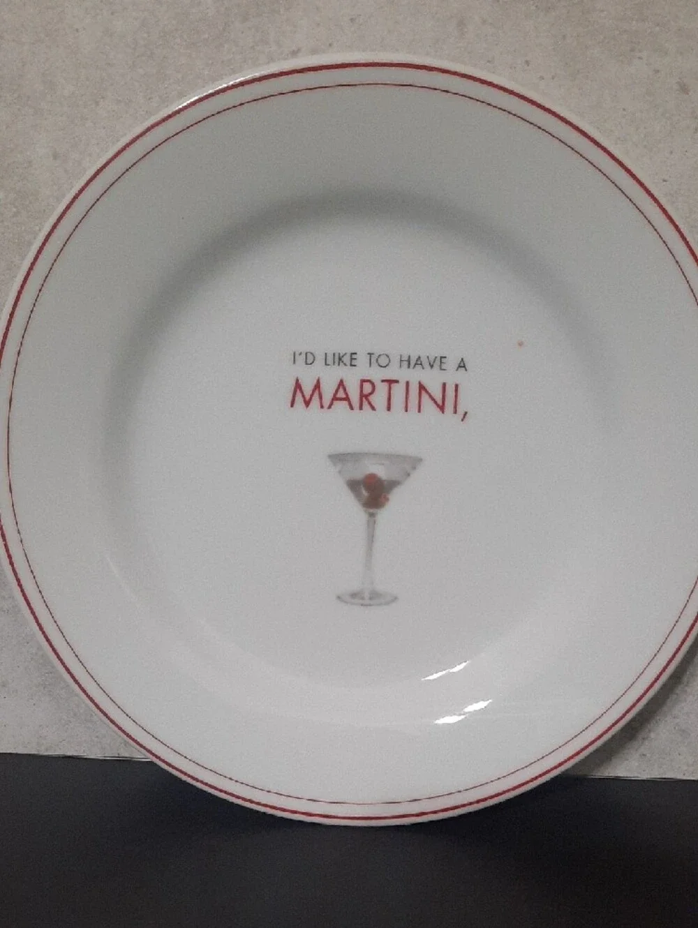 Restoration Hardware Dorothy Parker Martini Appetizer Plates